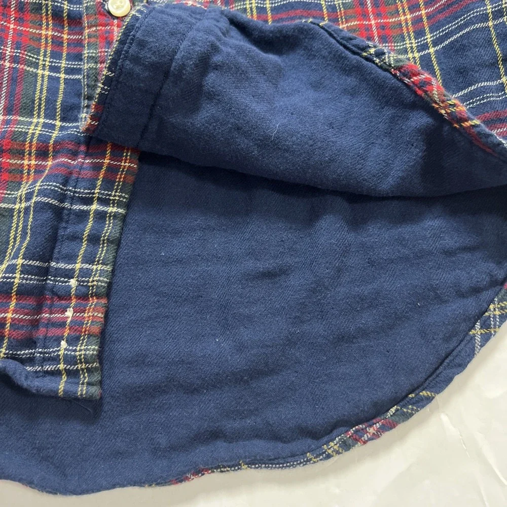 Polo Ralph Lauren Plaid Flannel‎ Shirt Blue Red Yellow Boys Size Size 8